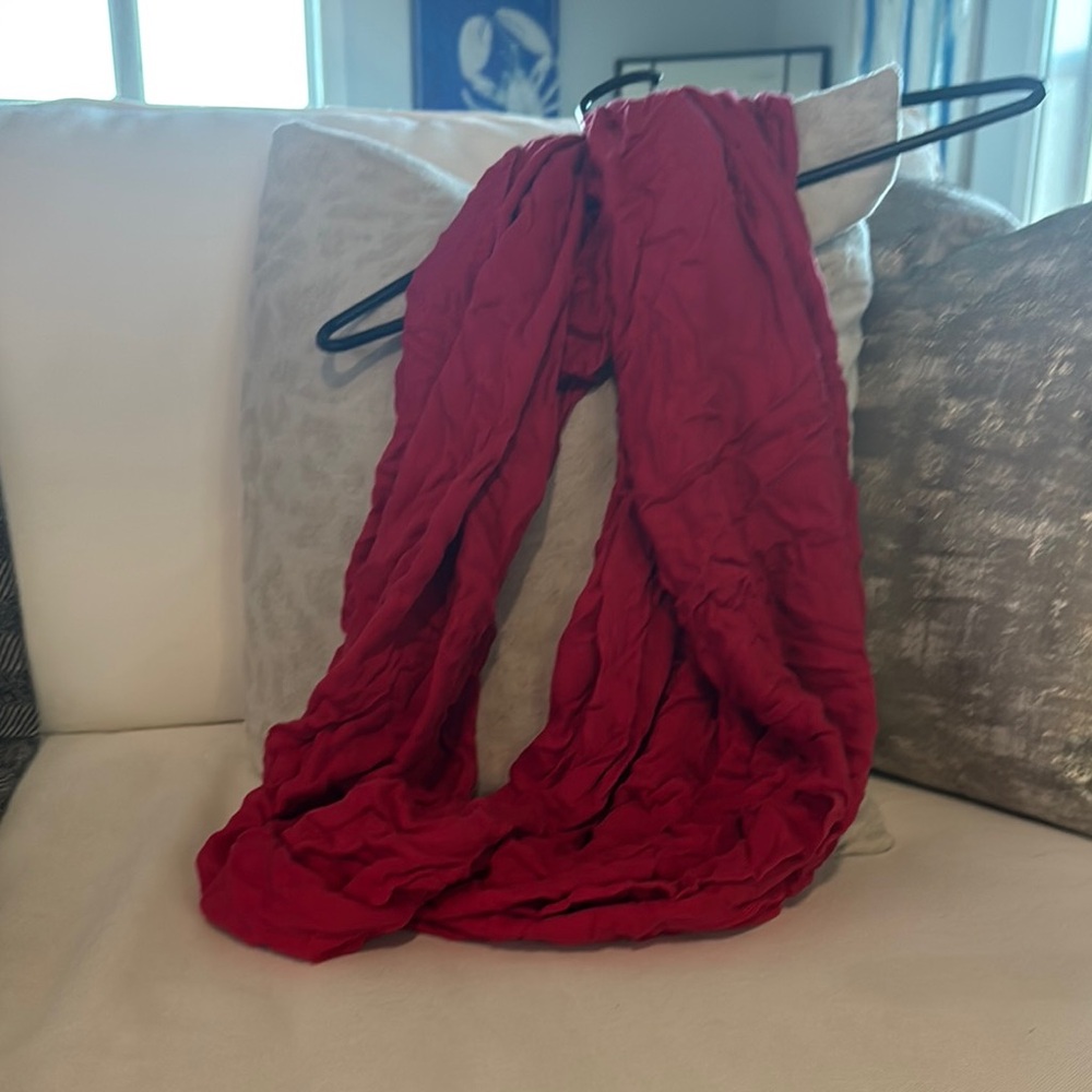 World Market. Red infinity scarf.